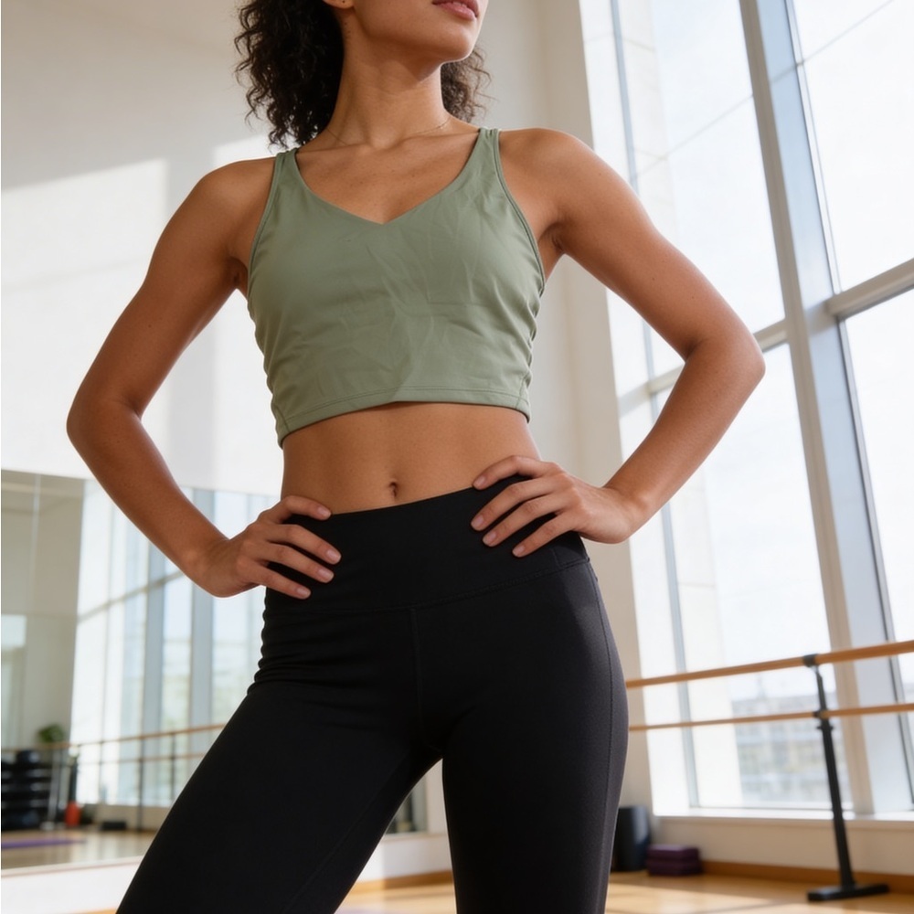 Stylish Olive Sports Bra for Women